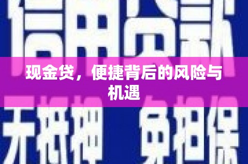 旌阳现金贷，便捷背后的风险与机遇