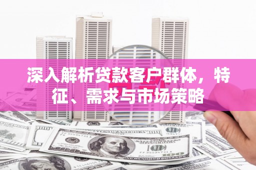 旌阳深入解析贷款客户群体，特征、需求与市场策略
