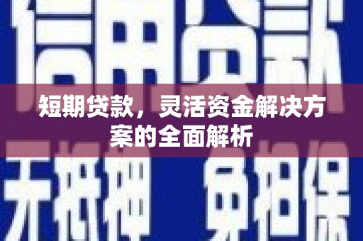旌阳短期贷款，灵活资金解决方案的全面解析