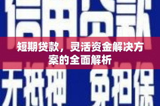 旌阳短期贷款，灵活资金解决方案的全面解析
