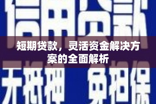 旌阳短期贷款，灵活资金解决方案的全面解析