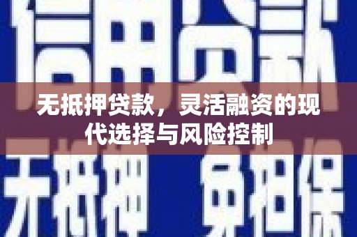 旌阳无抵押贷款，灵活融资的现代选择与风险控制