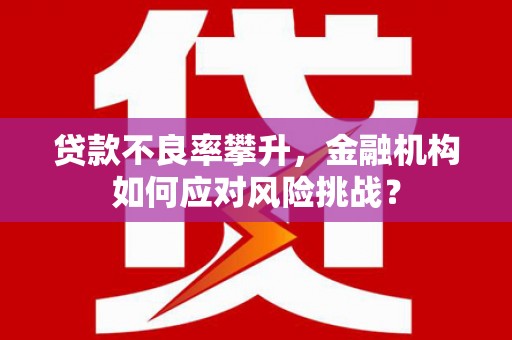 旌阳贷款不良率攀升，金融机构如何应对风险挑战？