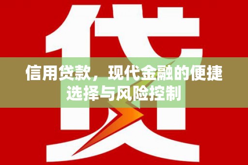旌阳信用贷款，现代金融的便捷选择与风险控制