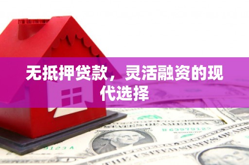 旌阳无抵押贷款，灵活融资的现代选择