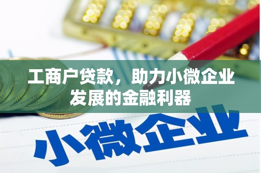 旌阳工商户贷款，助力小微企业发展的金融利器