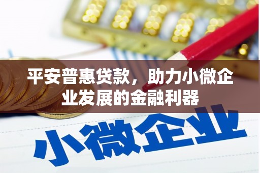 旌阳平安普惠贷款，助力小微企业发展的金融利器