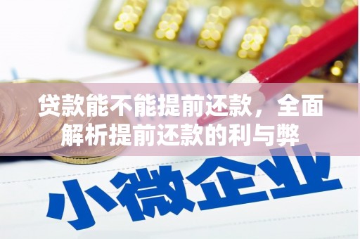 旌阳贷款能不能提前还款，全面解析提前还款的利与弊