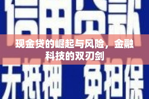旌阳现金贷的崛起与风险，金融科技的双刃剑