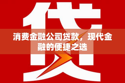 旌阳消费金融公司贷款，现代金融的便捷之选