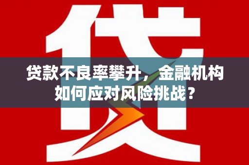 旌阳贷款不良率攀升，金融机构如何应对风险挑战？