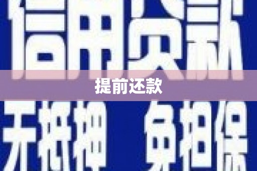 旌阳提前还款
